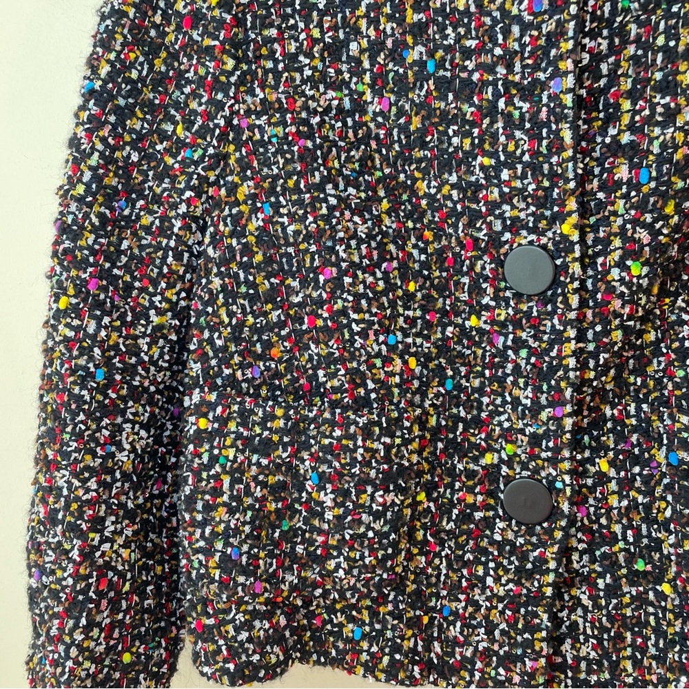 Escada Wool Blend Multi-Color Button Down Jacket … - image 5